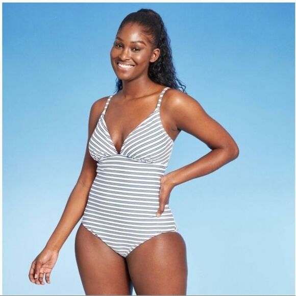 Kona Sol Triangle High Coverage Swimsuit One Piece - Picture 1 of 6